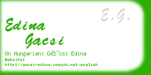 edina gacsi business card